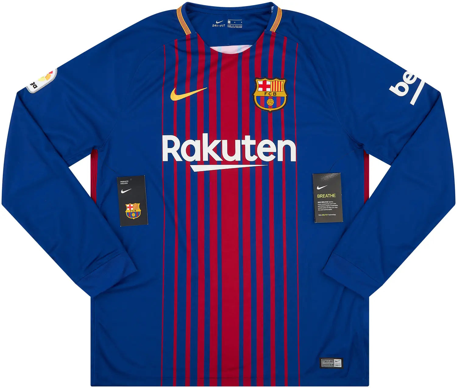 FC Barcelona 2017/18 (Home) - Long Sleeve w/ La Liga badge FC Barcelona 2017/18 (Home) - Long Sleeve w/ La Liga badge