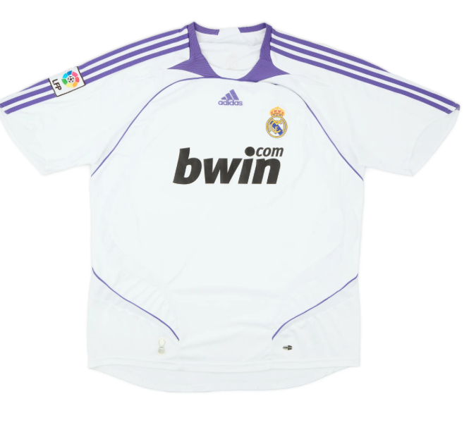 Real Madrid 2007/08 (Home) w/ La Liga badge