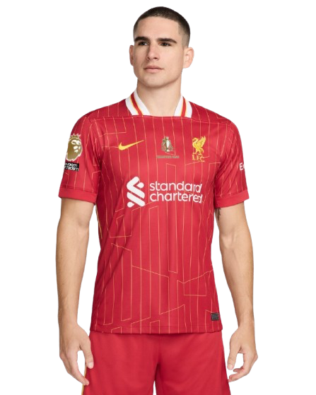 LFC Nike Men's 24/25 Home Stadium Jersey – Champions 24/25 & Gold Trophy