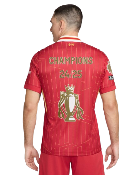 LFC Nike Men's 24/25 Home Stadium Jersey – Champions 24/25 & Gold Trophy