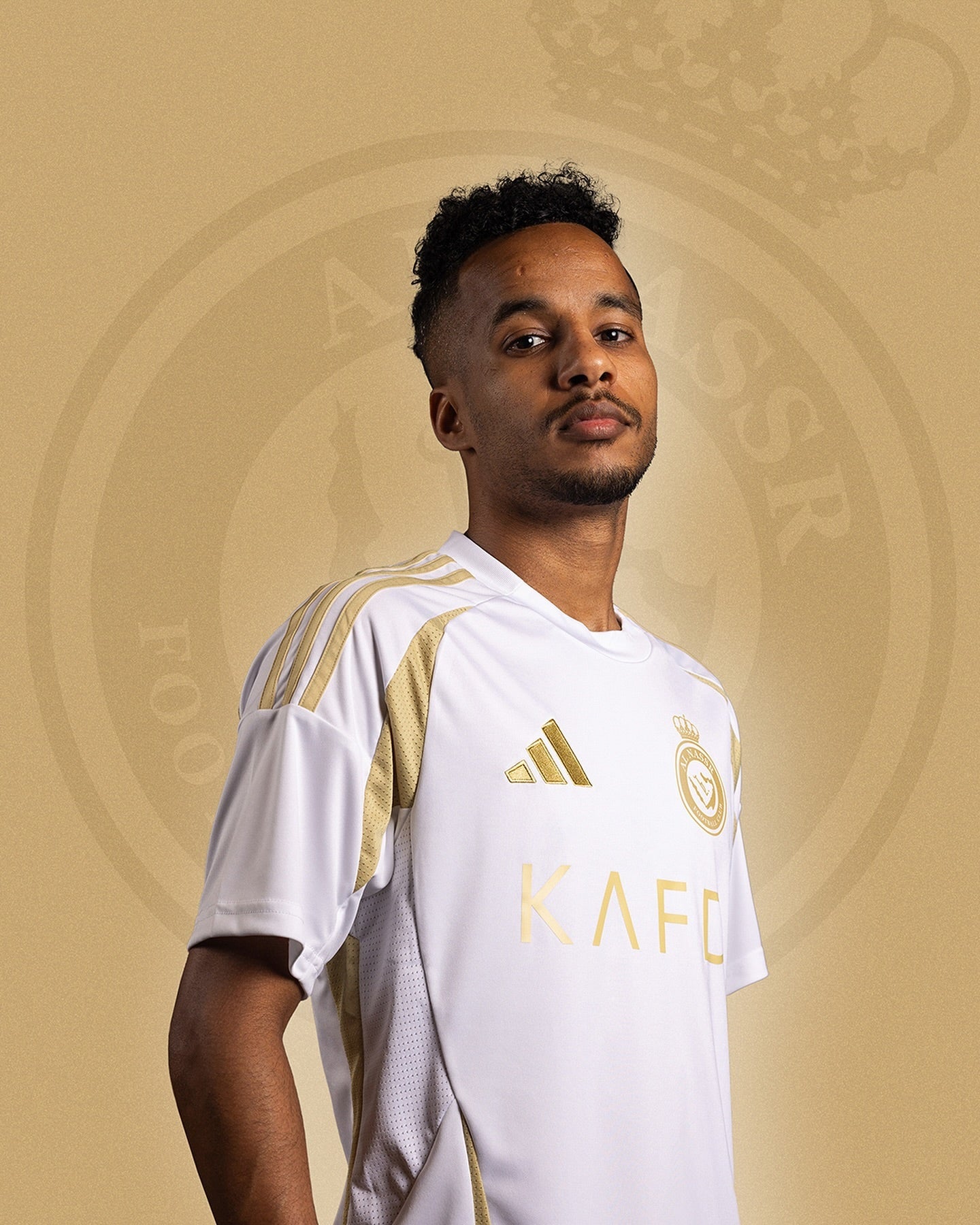 White & Gold Al-Nassr 24-25 Third Kit 
