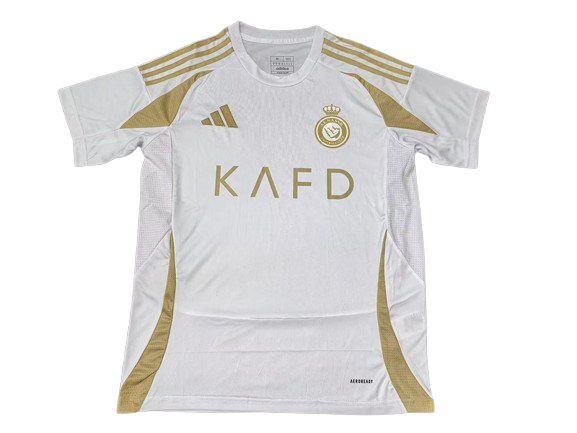 White & Gold Al-Nassr 24-25 Third Kit 