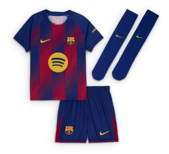 FC Barcelona 2025/26 home kit kids