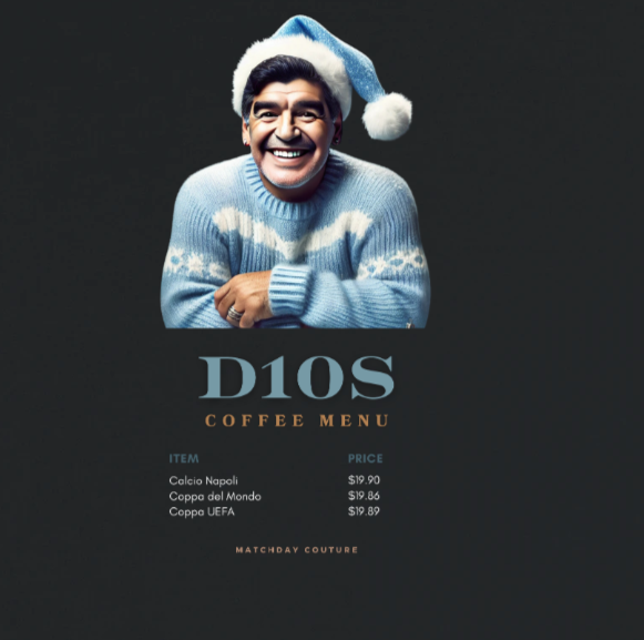 "D10S Coffee Menu" Sweatshirt - Exclusive 2024 Holiday