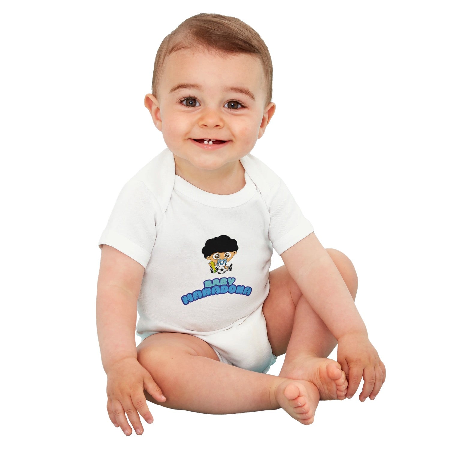 "Baby Maradona" Baby Short Sleeve Bodysuit