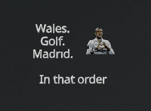 "Wales. Golf. Madrid." Embroidered Sweatshirt