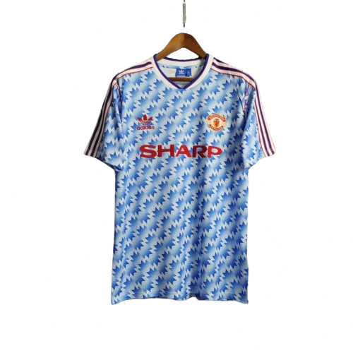 Manchester United 1990 1991 away kit blue