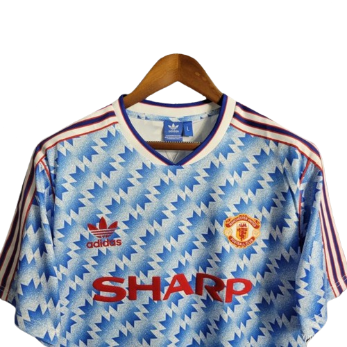 Manchester United 1990 1991 away kit blue