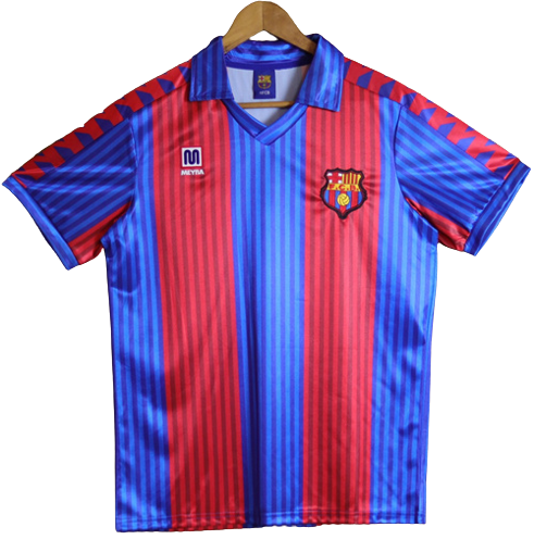 FC Barcelona Spain La Liga 1991-92 kit season at best price. Shop now your retro football kits in Glamour Soccer Store. Original quality and printing.