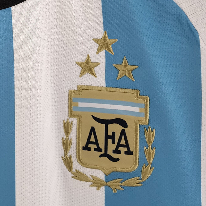 Argentina 2022 Home Three Stars World Cup Champion Badge argentina-2022-home-three-stars-world-cup-champion-badge
