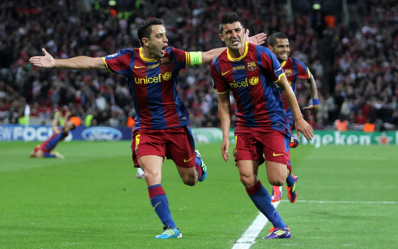 Xavi and David Villa