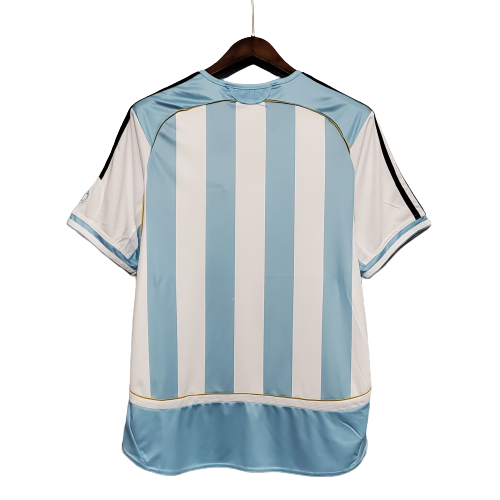 Argentina Retro Jersey from 2006 world season, Adidas kit, football jersey, first Messi World Cup jersey