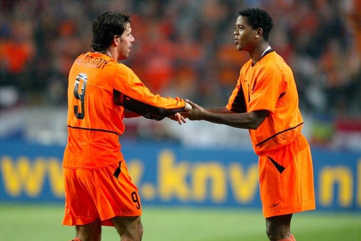 Kluivert and Van Nisterlrooy Holland 2002 squad World Cup